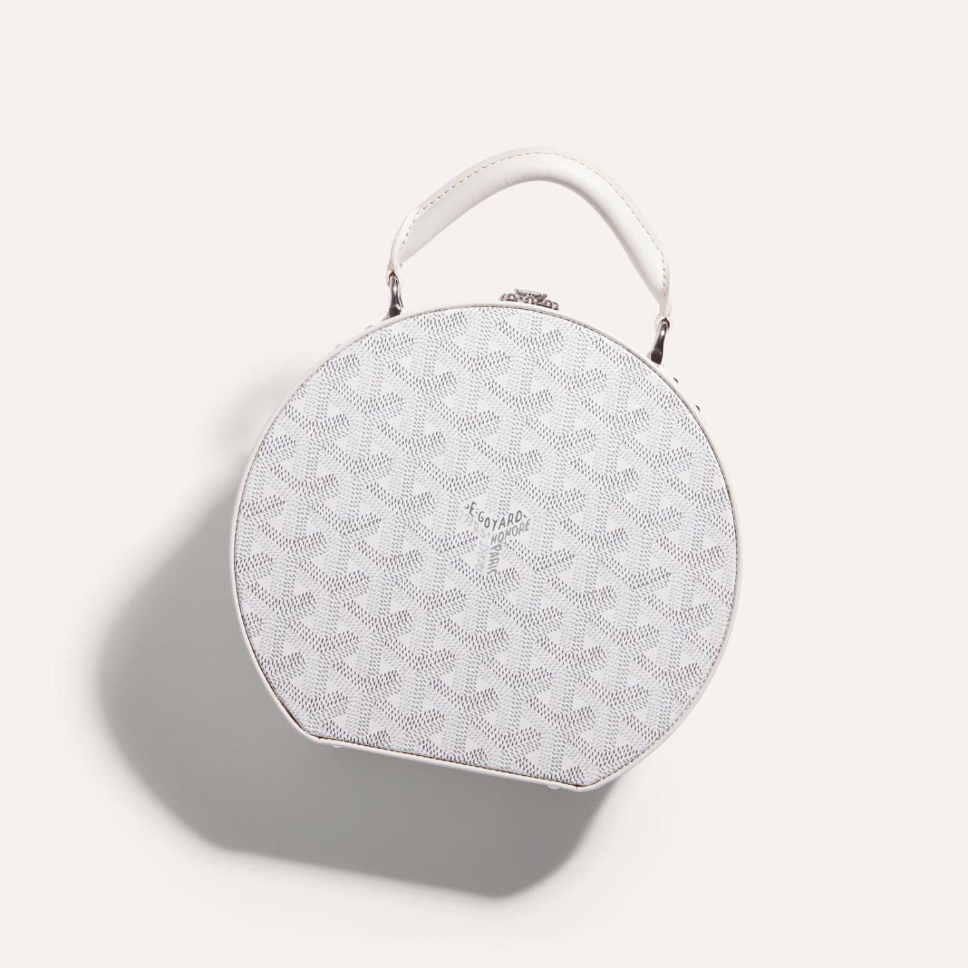 Goyard The Alto Hatbox Trunk Bag White - Image 4